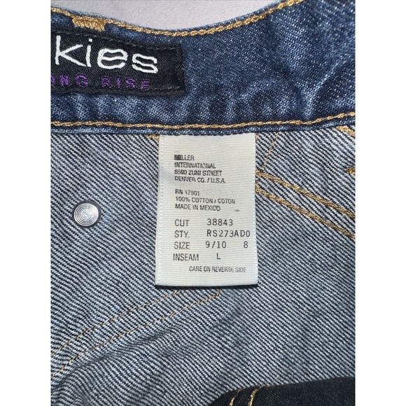 Vintage Rockies Jeans Womens 9/10 Long Dark Wash Western Studded Slim - Picture 3 of 14